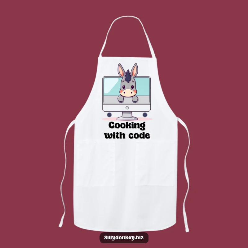 Funny Donkey Monitor Apron: Cook Up Some Code or Just Have Fun
