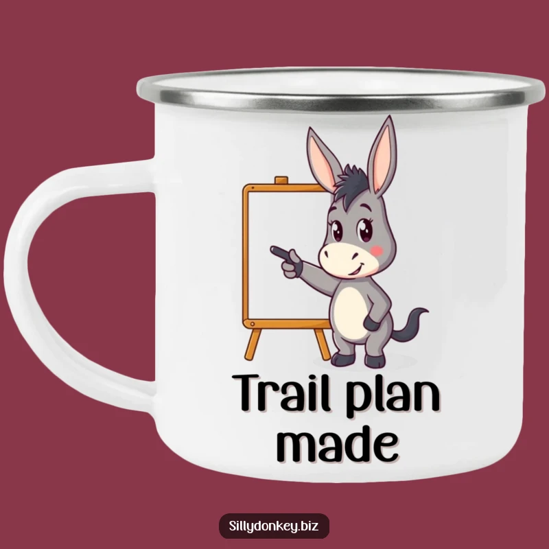 Funny Presenter Donkey Camping Mug: Fuel Your Ideas Outdoors