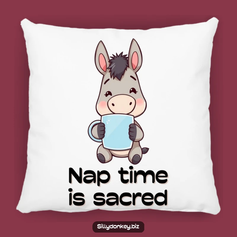Cozy Funny Kawaii Donkey Pillow: Weary Cheerful Donkey Cushion, Snuggle-Worthy Funny Gift