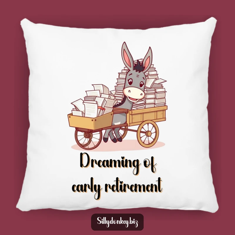 Funny Donkey Paperwork Pillow: Comfy & Hilarious Pillow for Work Relief