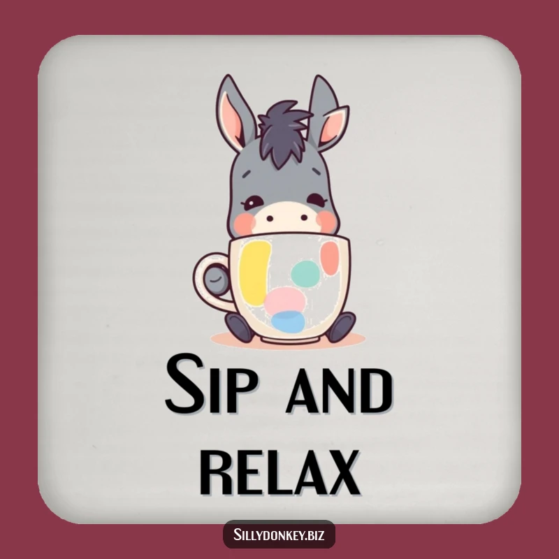Funny Kawaii Donkey Coasters: Protect Surfaces with Coffee Cheer