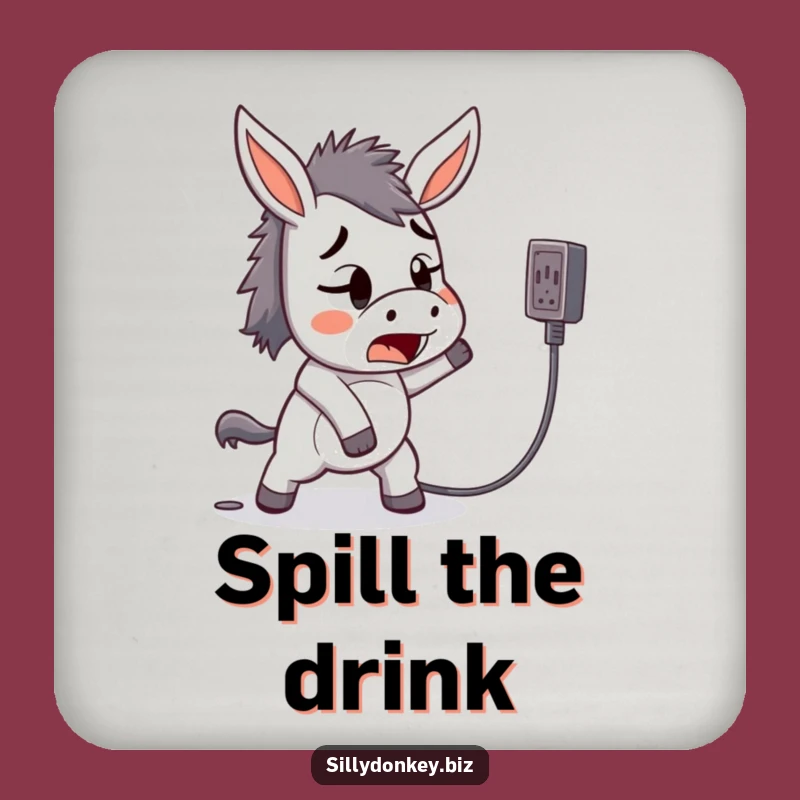 Funny Tripping Donkey Coaster: Kawaii Mishap Protector for Humorous Table Gift