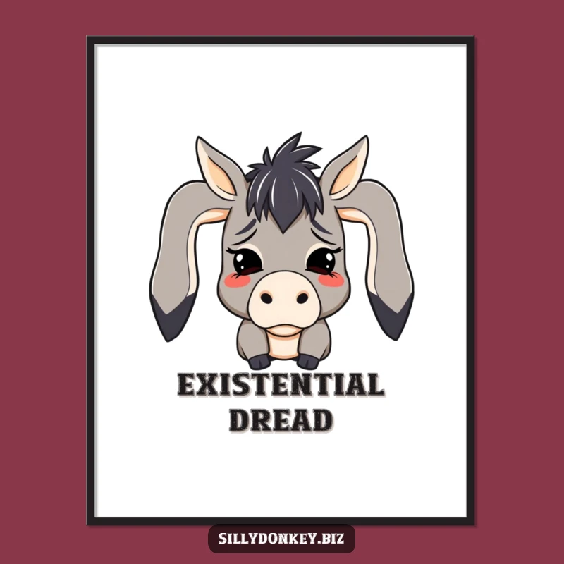 Funny Kawaii Donkey Poster: Art That Captures Your Mood (Hilariously)
