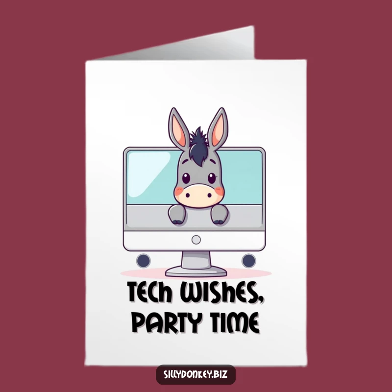 Free Printable Funny Donkey Birthday Card: PC Peeker Downloadable Gift