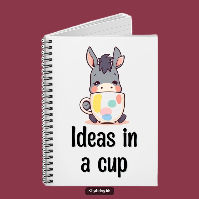 Funny Kawaii Donkey Notebook: Sip Your Thoughts with Delight