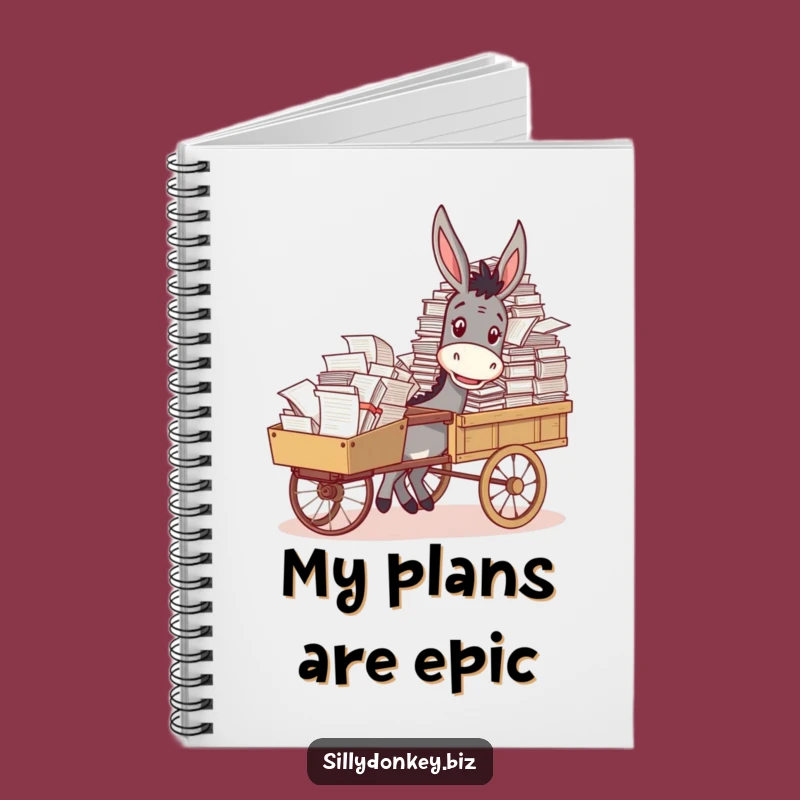 Funny Donkey Paperwork Notebook: Organize Your Tasks with Hilarious Donkey Art
