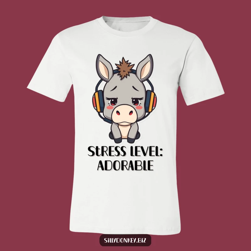 Funny Stressed Donkey T-Shirt: Determined Kawaii Worker Shirt for a Humorous Gift