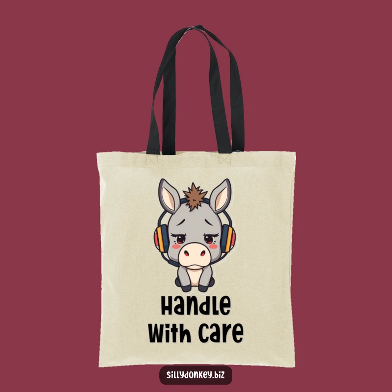 Funny Stressed Donkey Tote Bag: Determined Kawaii Bag for Humorous Daily Carry Gift